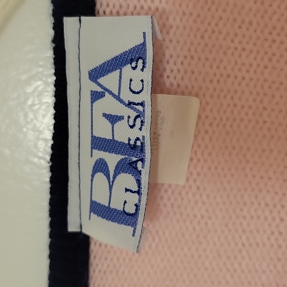 2pc Pink and navy sweater and slacks set in 3X - Picture 2 of 5